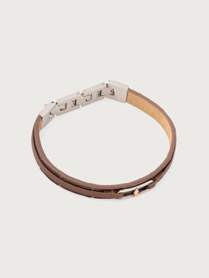 Trussardi bransoletka męska brązowy