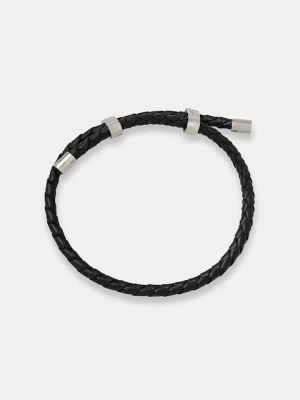 Trussardi bransoletka męska skórzana T-LEATHER