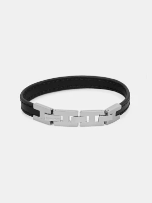 Trussardi bransoletka skórzana T-LEATHER