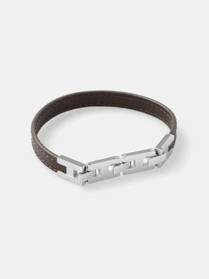 Trussardi bransoletka skórzana T-LEATHER