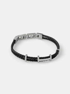 Trussardi bransoletka T-LEATHER czarny