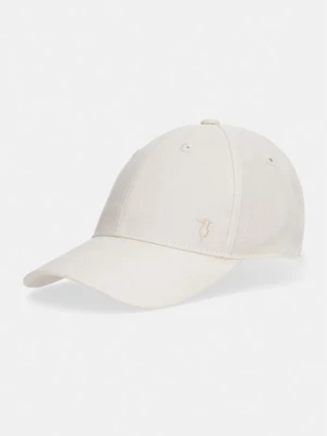Trussardi czapka baseballowa męska lniana