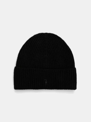 Trussardi czapka wełniana kolor czarny E601C000001N