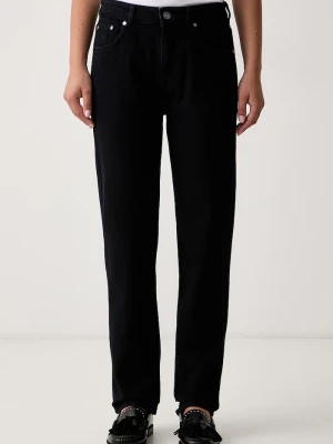 Trussardi jeansy straight damskie granatowy