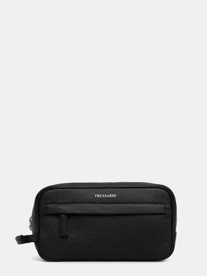 Trussardi kosmetyczka skórzana kolor czarny I045E000078N