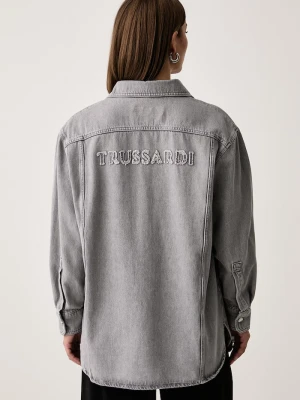 Trussardi koszula damska jeansowa szary