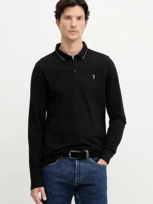 Trussardi longsleeve bawełniany kolor czarny gładki G5028000055N