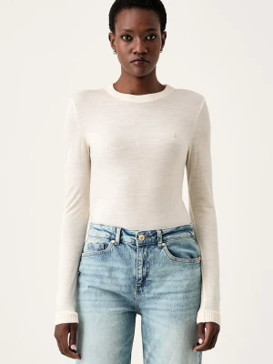 Trussardi longsleeve damski wełniany beżowy