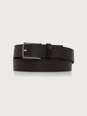 Trussardi pasek męski skórzany brązowy