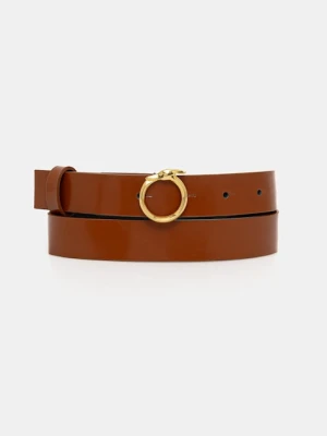 Trussardi pasek skórzany damski kolor brązowy B351B000003N