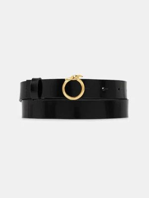 Trussardi pasek skórzany damski kolor czarny B351B000003N