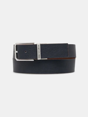 Trussardi pasek skórzany męski kolor granatowy B353B000009N