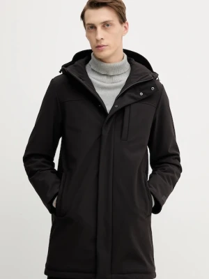 Trussardi płaszcz kolor czarny 8024M000007N