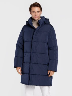 Trussardi Płaszcz zimowy Memory 52S00742 Granatowy Regular Fit