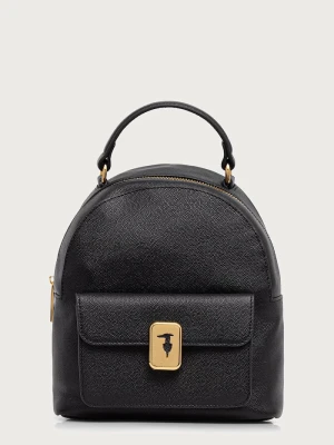 Trussardi plecak miejski damski skórzany czarny