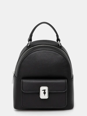 Trussardi plecak skórzany damski kolor czarny mały gładki Z607E005984N