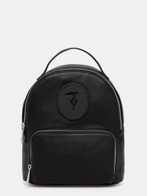 Trussardi plecak skórzany damski kolor czarny mały gładki Z658E006087N