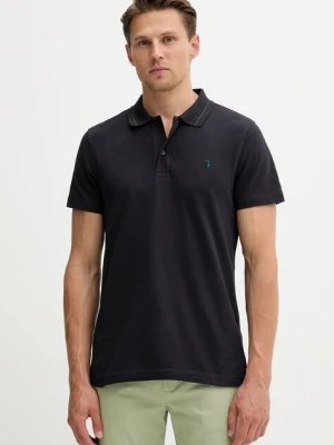 Trussardi polo bawełniane męski kolor granatowy gładki G5018000026N