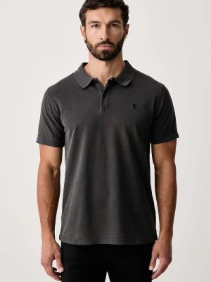 Trussardi polo męskie bawełniane szary