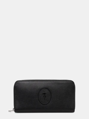 Trussardi portfel skórzany czarny