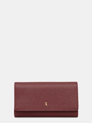 Trussardi portfel skórzany damski kolor bordowy I022E000048N