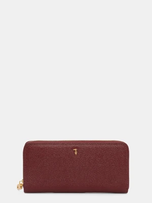Trussardi portfel skórzany damski kolor bordowy I042E000073N