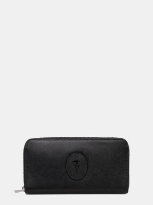 Trussardi portfel skórzany damski kolor czarny I028E000041N
