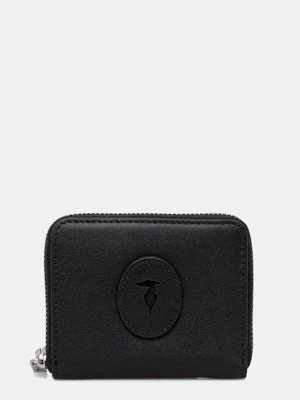 Trussardi portfel skórzany damski kolor czarny I029E000042N