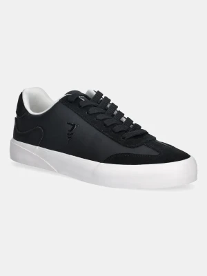 Trussardi sneakersy skórzane czarny