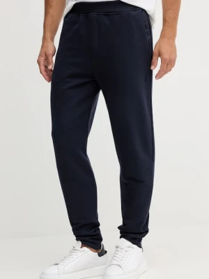 Trussardi spodnie dresowe bawełniane męskie kolor granatowy gładkie P8018000062N
