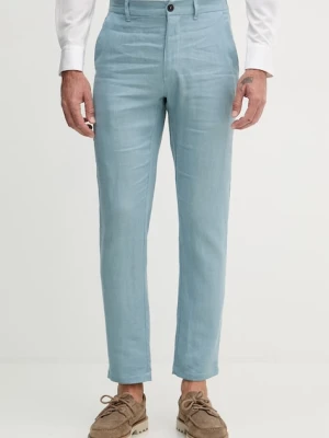 Trussardi spodnie męskie lniane