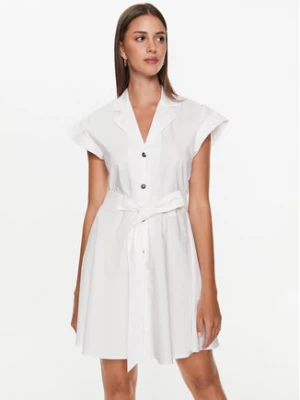 Trussardi Sukienka koszulowa 56D00719 Biały Regular Fit