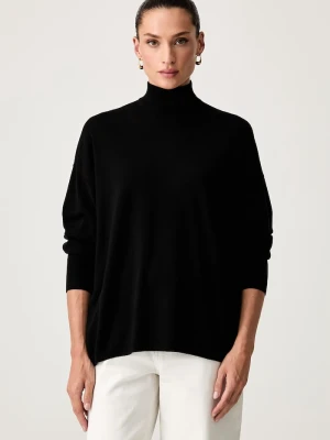 Trussardi sweter damski z wiskozą czarny