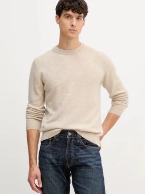 Trussardi sweter kaszmirowy męski kolor beżowy lekki M0208000022N
