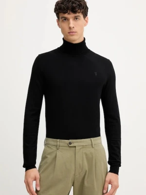 Trussardi sweter męski kolor czarny lekki z golferm M0178000019N