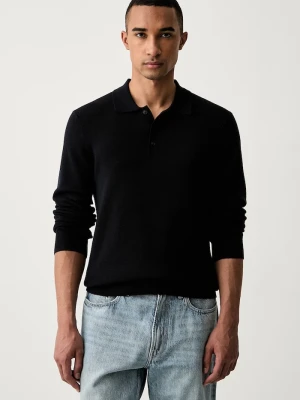 Trussardi sweter męski wełniany granatowy