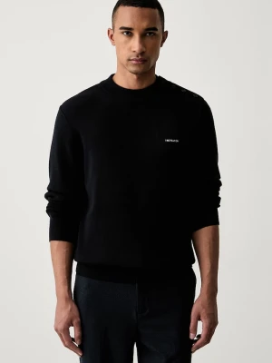 Trussardi sweter męski wełniany granatowy