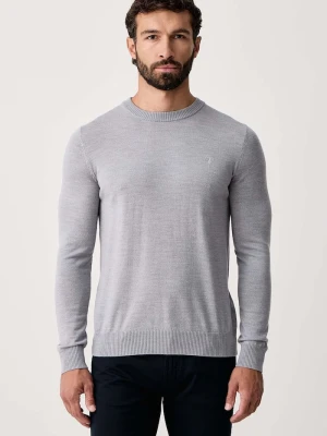 Trussardi sweter męski wełniany niebieski