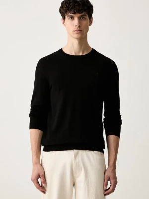Trussardi sweter męski z wiskozą czarny