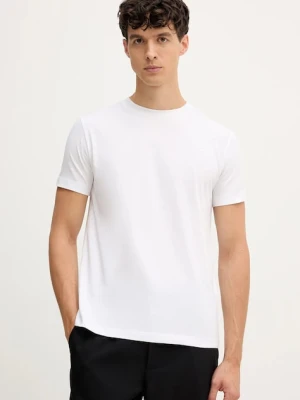Trussardi t-shirt bawełniany męski kolor biały gładki G0278000048N