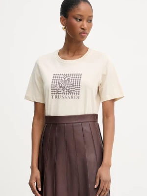 Trussardi t-shirt damski bawełniany