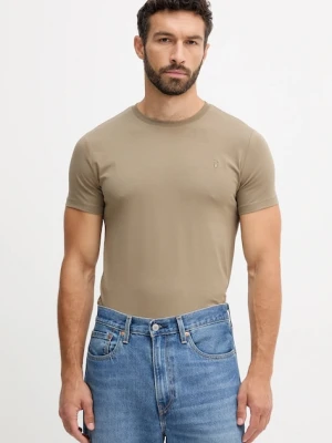 Trussardi t-shirt męski kolor beżowy gładki G0228000042N