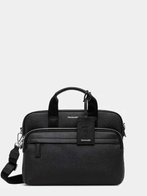 Trussardi torba skórzana kolor czarny Z587E005964N