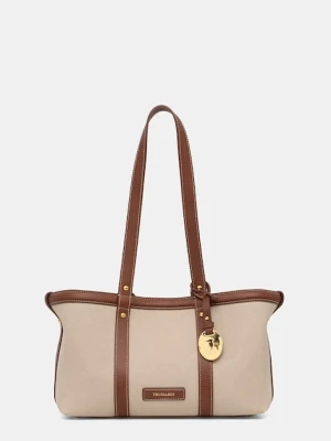 Trussardi Torebka shopper damska bawełniana