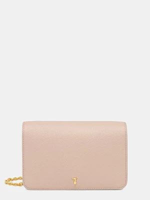 Trussardi torebka skórzana beżowy