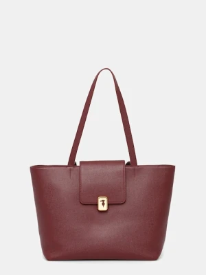 Trussardi torebka skórzana kolor bordowy Z605E106078N