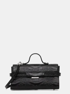 Trussardi torebka skórzana kolor czarny Z363E106202N