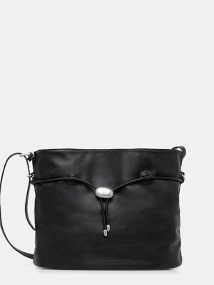 Trussardi torebka skórzana kolor czarny Z598E005975N