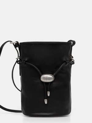 Trussardi torebka skórzana kolor czarny Z600E005977N