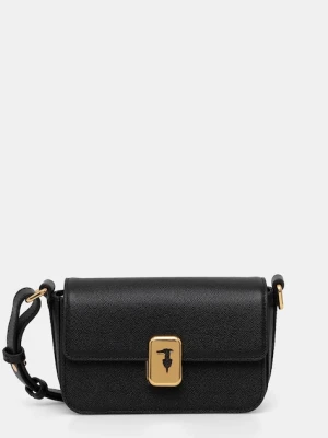 Trussardi torebka skórzana kolor czarny Z601E106075N